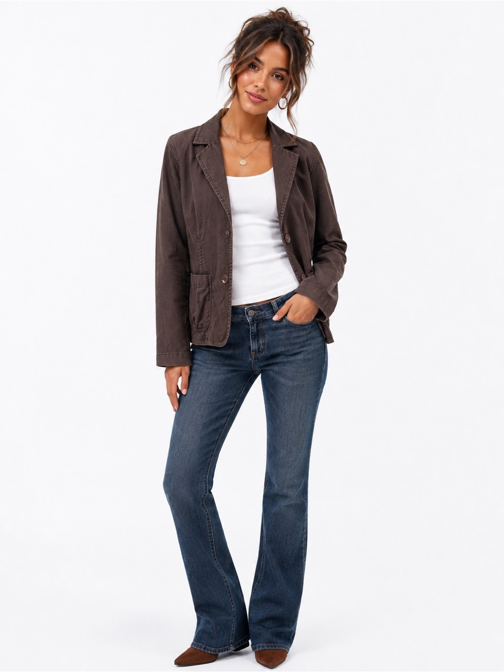 Y2K Talbots Irish Linen Blend Lightweight Blazer